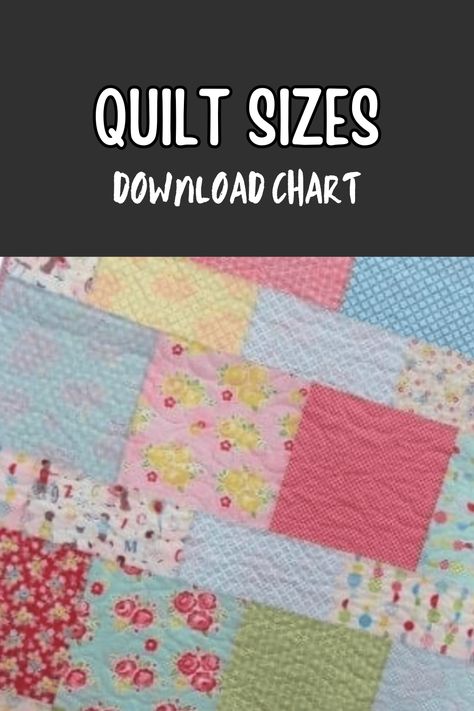 "Unlock the secrets of quilt sizing with our comprehensive Guide to Quilt Sizes. From throw blankets to king-size masterpieces, explore dimensions tailored to every bed and decor style. Elevate your quilting game with precise measurements and create cozy masterpieces for every room in your home." Queen Quilt Size, Diy King Size Quilt, King Size Quilt Measurements, Quilt Sizes Guide Charts, Crib Quilt Size, Quilt Size Charts, Quilt Measurements, Quilting Math, Quilt Size Chart