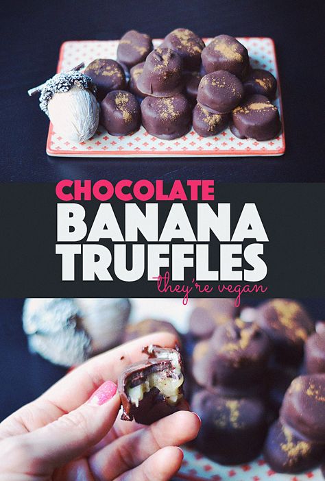 Chocolate Banana Truffles Banana Truffles, Truffle Chocolate, Fancy Chocolate, Caramel Truffle, Ice Candy, Fitness Blogs, Spiced Chocolate, Two Ingredient, Banana Bites