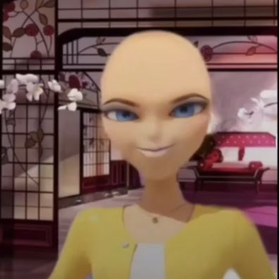 Chloe no hair Bald Marinette, Bald Miraculous, Miraculous Ladybug Cursed Pictures, Chloe Meme, Miraculous Pics, Chloe Miraculous, Meme Characters, Hair Meme, Makeup Memes