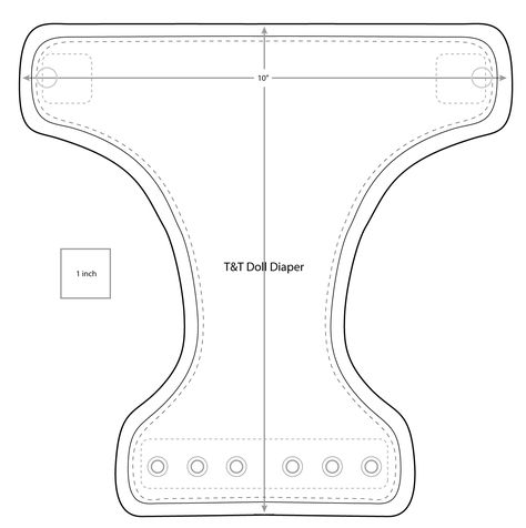 Just a basic no-elastic and no absorbency doll diaper template... I am thinking of trying a few with PUL outers or just 2 layers of fleece... Sketches Clothing, Sketches Male, Clothes Sketch, Sketches Anime, Sketches Design, Patterns Clothing, Baby Doll Clothes Patterns, Doll Patterns Free, Baby Doll Pattern