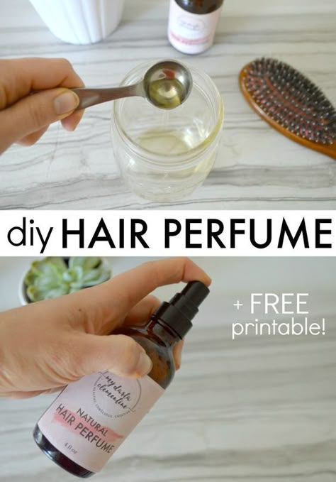 Diy Hair Perfume, Hair Perfume Diy, Perfume With Essential Oils, Notes Essentials, Makeup Recipes, Homemade Essential Oils, Natural Hair Diy, Perfume Recipes, Diy Shampoo