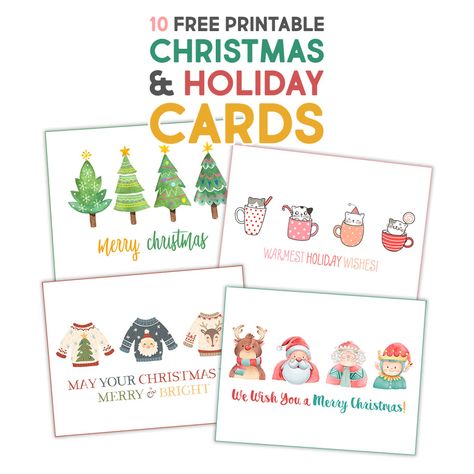 Come and enjoy this Fabulous Free Printable Christmas & Holiday Cards.  We know you will find the perfect one! Free Printable Christmas Cards are too cute! Free Printable Christmas Cards, Fox Card, Christmas Card Pictures, Santa Card, Printable Holiday Card, Xmas Pictures, Cottage Market, Printable Thank You Cards, Christmas Tree Cards