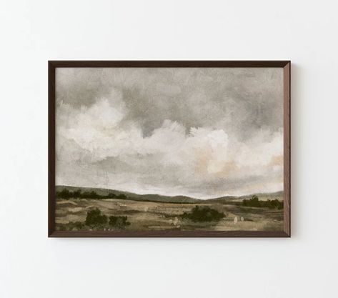 Muted Landscape Printable Wall Art, Neutral Landscape Print, Earthy Natural Landscape Painting, V... | Etsy (US) Neutral Landscape Painting, Moody Landscape Painting, Muted Landscape, Neutral Landscape, Moody Sky, Moody Landscape, Wall Art Neutral, Earthy Green, Watercolor Projects