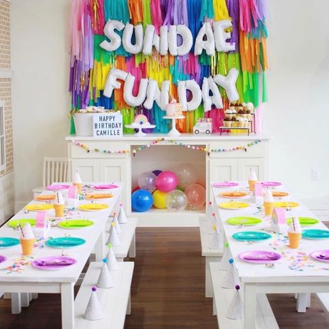 Sundae Funday, Ice Cream Sundae Party, Sundae Party, Ice Cream Sunday, Ice Cream Sundae Bar, Sundae Bar, Ice Cream Sprinkles, Ice Cream Birthday, Ice Cream Party