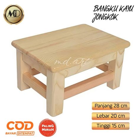 Bangku Kursi Kayu Jongkok Jengkok Dingklik Kayu Jati Belanda Serbaguna ( 19 ) https://shope.ee/6KSO6WhFOD Harga : Rp 55.651 - Rp 71.959 Clear Gloss, Bench Furniture, Step Stool, Living Furniture, Bench, Indonesia, Home And Garden, Home And Living, Wood