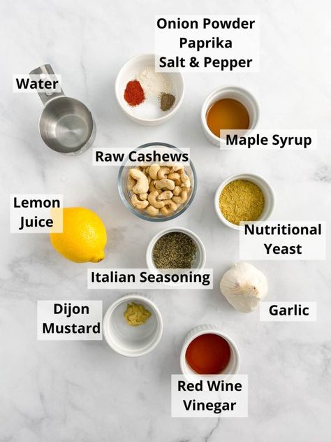 Oil Free Italian Dressing Vegan, Vegan Italian Dressing, Vegan Dressing Recipes, Creamy Italian Pasta Salad, Oil Free Salad, Creamy Italian Dressing, Vegan Salad Dressings, Vegan Salad Dressing Recipes, Oil Free Salad Dressing