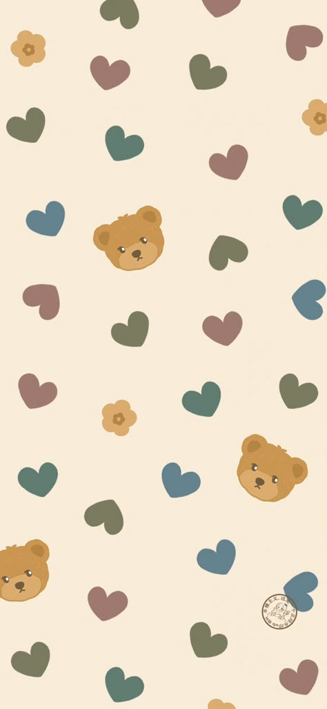 Iphone Wallpaper Teddy Bear, Wallpaper Teddy Bear, Green Lockscreen, Wallpaper Design Pattern, Jelly Wallpaper, Easy Love Drawings, Karakter Disney, Simple Iphone Wallpaper, Sanrio Wallpaper