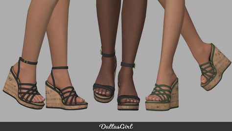 Birthday Wedges | DallasGirl on Patreon Hippie Shoes, Cc Shoes, Sims 4 Cc Shoes, Boho Shoes, Free Sims, Sims 4 Gameplay, Sims 4 Dresses, The Sims 4 Download, Female Clothes