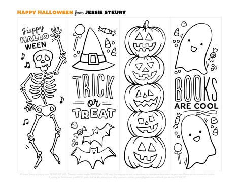 Halloween Bookmarks To Color, Halloween Colouring, Bookmarks To Color, Halloween Bookmarks, Scary Font, Dripping Blood, Halloween Class Party, Halloween Worksheets, Coloring Bookmarks