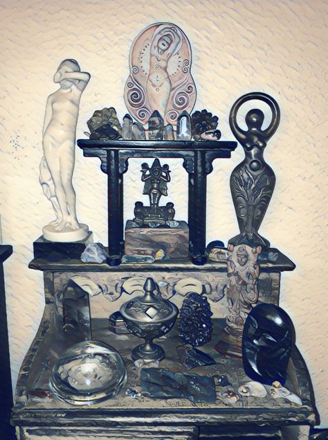 My Goddess Altar Goddess Altar, Aquarius Season, Pagan Altar, Sacred Spaces, Sacred Space, Spirituality, Quick Saves, Art