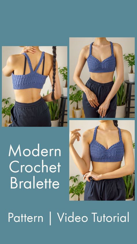 Bralette Crochet Pattern Free, Crochet Bralette Pattern Free, Crochet Bra Top Pattern, Crochet Bralette Pattern, Crochet Beautiful, Bralette Pattern, Crochet Spring, Hyper Fixation, Crochet Tops Free Patterns