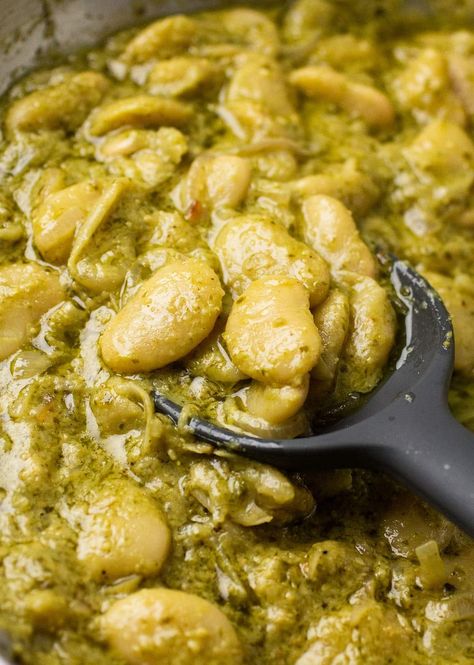 20 Minute Pesto Butter Beans - Life As A Strawberry Pesto Butter Beans, Butterbean Recipes, Spinach Apple Salad, Pesto Butter, Butter Beans Recipe, Canned Butter, Northern Beans, How To Cook Beans, Great Northern Beans