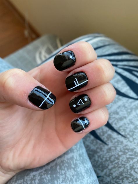 Men Nail Ideas, Men Nails Design, Male Nails, Idol Nails, Year Aesthetic, Mens Nails, Nail Idea, Black Nail Designs, Nail Paint