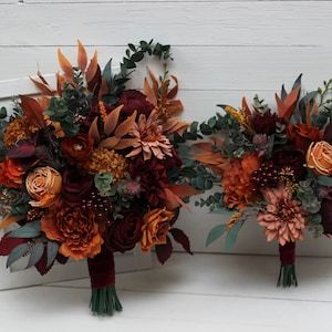 Fall Wedding Boho, Bouquet Fall Wedding, Faux Bouquet, Rusting Wedding, Boho Wedding Bouquet, Bridal Bouquet Fall, Boho Bouquet, Fall Wedding Bouquets, Fall Wedding Flowers