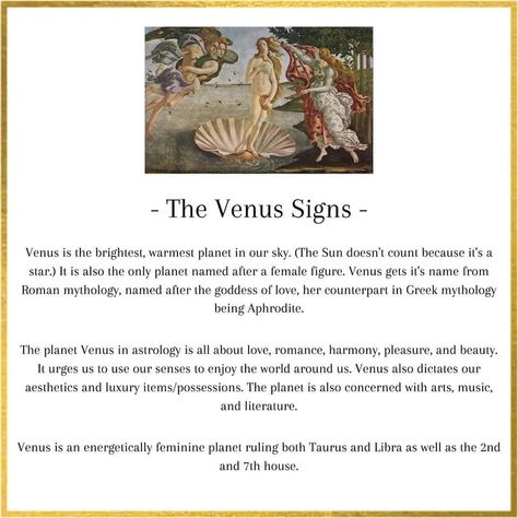 Venus Roman Goddess Tattoo, Venus Witchcraft, Venus Meaning, Venus In Taurus, Venus Goddess Of Love, Venus Astrology, Painting Therapy, Venus Signs, Venus In Aries