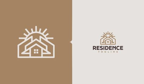 Vector residence monoline logo template ... | Premium Vector #Freepik #vector #house-outline #house-line #housing-estate #residence Monoline Logo, House Outline, Vector House, Housing Estate, Design Apps, Vector Photo, Logo Templates, App Design, Premium Vector