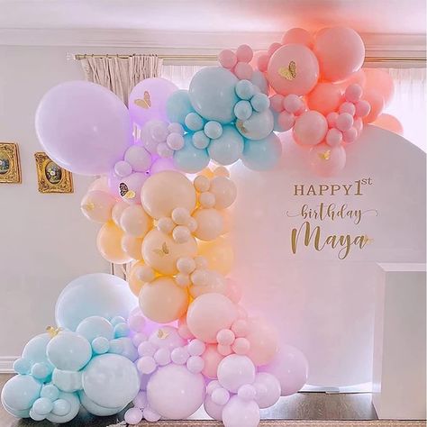 Pastel Balloon Arch, Balloon Arch Kit, Arch Kit, 1st Birthday Party, Balloon Arch, Balloon Garland, 1st Birthday, Arch, Balloons