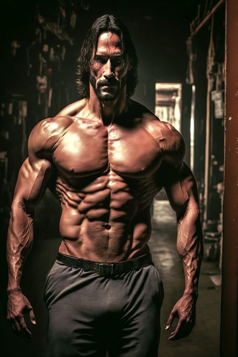 #johnwick #KeanuReeves #wallpaper #Aİ Keanu Reeves Body, Metal Girl Style, John Wick Movie, Bodybuilding Pictures, Best Physique, Fitness Art, Male Fitness Models, Fitness Inspiration Body, Mens Workout Clothes