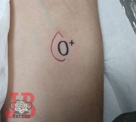 Blood Type Tattoo, O Positive Blood, Group Tattoos, O Blood Type, Tattoo Lettering Styles, Number Tattoos, Type Tattoo, Blood Groups, Lettering Styles