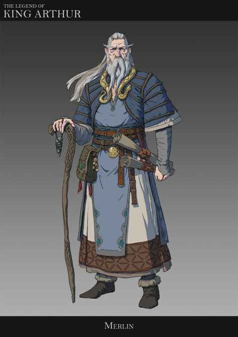 “The Legend of King Arthur” - character designs... - The Art Showcase King Arthur Characters, The Legend Of King Arthur, The Art Showcase, Pathfinder Character, Fantasy Wizard, Art Showcase, Character Sketches, Dungeons And Dragons Homebrew, King Arthur