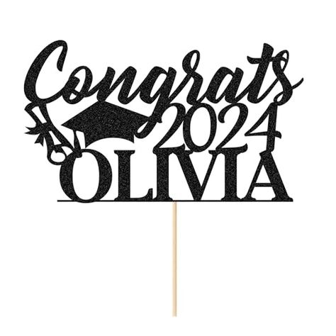 Personalized Cake Topper Custom Congrats Graduation Hat Student Class of 2024 Double Sided Glitter Card with Any Name (Black) Congratulations Topper Printable, Congratulation Cake Topper Printable, Congratulations Cake Topper Printable, Graduation Cake Stickers Printable, Graduation Toppers Printable 2024, Congratulations Cake Topper, 2024 Graduation Cake Topper, Graduation Hat, Personalized Cakes