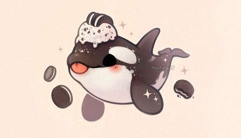 Embedded Orca Whale, Oreo