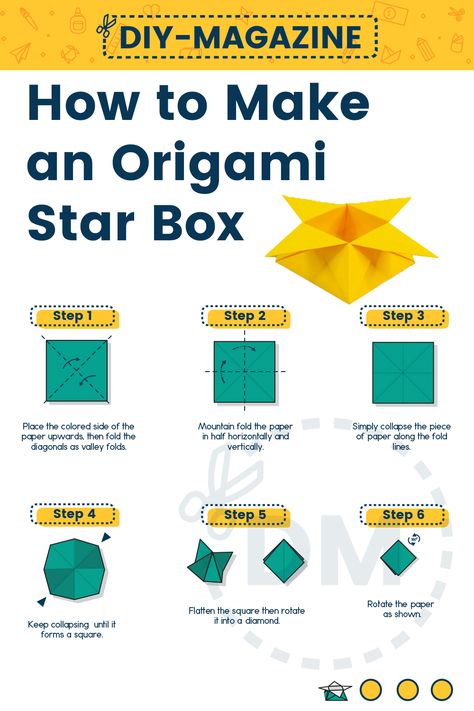 Lest's make an origami star box! This 4 pointed star shaped box is a bit tricky to make, but with the help of this step by step instruction, this will guide you on how to make it. Origami Star Box Step By Step, Easy Origami Star, 4 Point Star, Simple Origami, Origami Tutorial Easy, Origami Star Box, Origami Star, Space Stuff, Box Tutorial