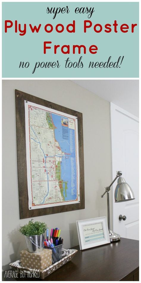 Diy Poster Frame, Picture Frame Projects, Crafts For Teens To Make, Large Scale Art, Scale Art, Plywood Frame, Luxury Outdoor Furniture, Retro Travel Poster, Hanging Posters