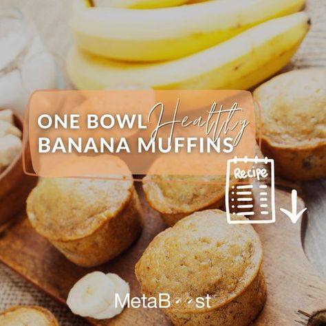 Meredith Shirk & Svelte Training Metaboost Connection, Svelte Recipes, Banana Muffin Recipe Healthy, Meta Boost, Svelte Training, Meredith Shirk, Cinnamon Baking, Banana Muffins Easy, Banana Walnut Bread