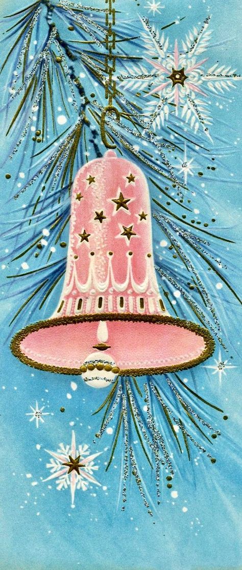 Images Noêl Vintages, Vintage Pink Christmas, Illustration Noel, Vintage Christmas Images, Mid Century Christmas, Pink Christmas Tree, Old Christmas, Old Fashioned Christmas, Christmas Past