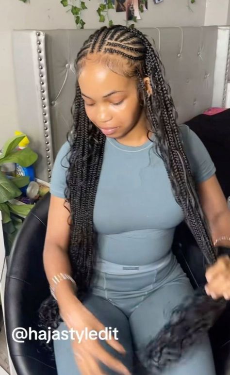 Fulani Boho Knotless Braids, Hair Braid Designs, Short Box Braids Hairstyles, Braided Hairstyles For Black Women Cornrows, Feed In Braids Hairstyles, Box Braids Hairstyles For Black Women, Cute Braided Hairstyles, Braids Hairstyles Pictures, Braided Cornrow Hairstyles