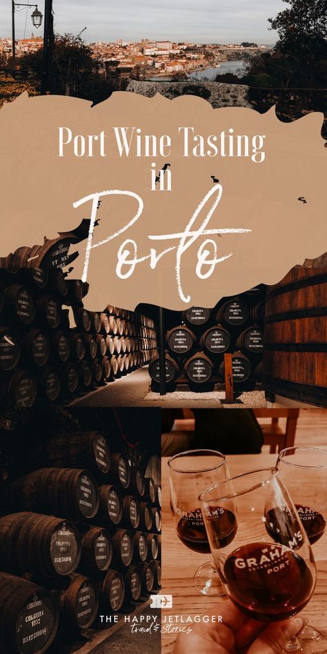 Porto Travel Guide: Try port wine in one of the numerous wineries at the Douro in Vila de Gaia. Graham's is one of the best options for tasting port wine. How it works, what it costs, how it works. Port wine should not be missed in Porto! A highlight and sight in Portugal. #porto #portwine #winetasting #travel #portugal Porto Travel Guide, Porto Portugal Travel, Traveling Vineyard, Porto Travel, Portugal Vacation, Portugal Porto, Portugal Travel Guide, Wine Tourism, Taste Made