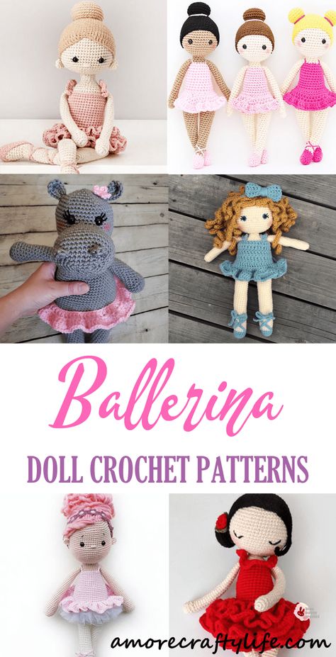 Ballerina Doll Crochet, Crochet Ballerina Doll Free Pattern, Tutu Pattern, Crochet Ballerina, Ballerina Crochet, Doll Tutu, Crochet Tutu, Crochet Hippo, Ballet Doll