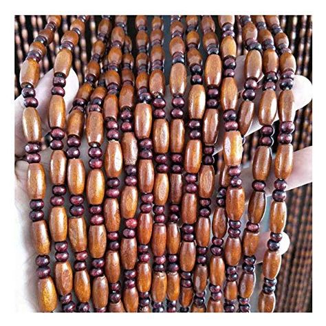 Doorway Beads, Macrame Door Curtain, Hallway Decoration, Beaded Curtain, Wood Curtain, Bamboo Curtains, Retro Room, Steel Nails, How To Make Rope