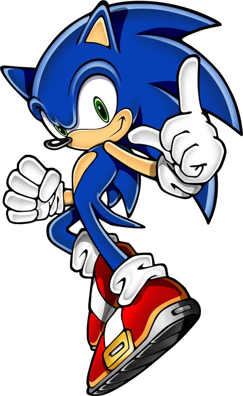 Sonic the Hedgehog, the hero from the speed-action platformer of the same name released by Sega for the Sega Genesis in 1991. Sonic The Hedgehog 4, Sonic Generations, Sonic Birthday Parties, Sonic Adventure 2, Sonic Birthday, Classic Sonic, Sonic Heroes, Sonic Fan Characters, Adventure Art