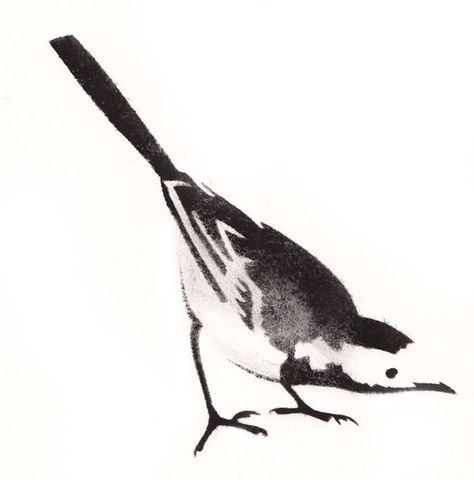 Wagtail Tattoo, White Wagtail, Birds Watercolor, Stencil Graffiti, Autumn Tattoo, Lucy Williams, Branding Illustration, Linocut Art, 1 Tattoo