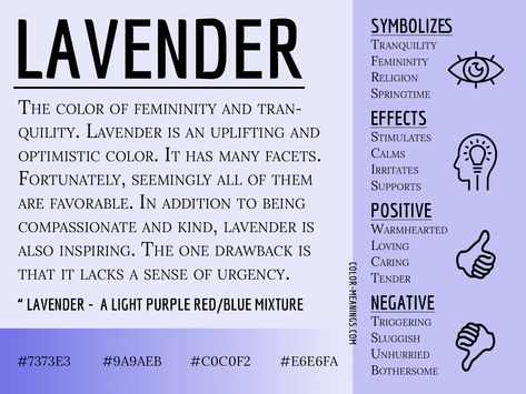 Lavender Meaning, What Do Colors Mean, Colour Psychology, Spring Fragrances, Color Symbolism, Colour Theory, Color Meanings, Color Magic, Losing Faith