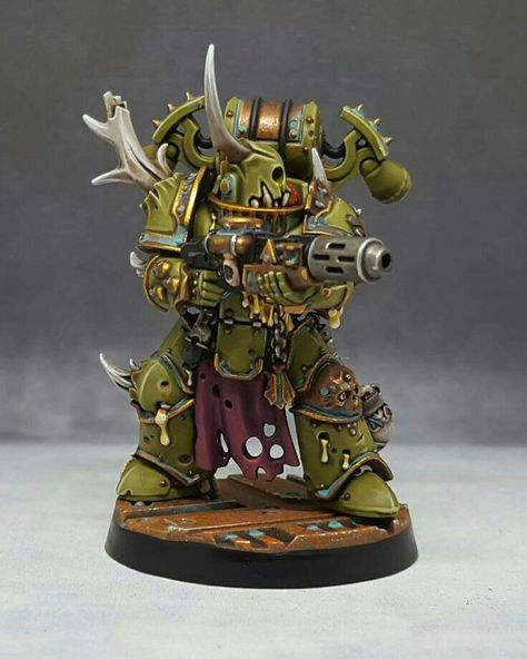 Warhammer 40k Plague Marine, Plague Marines 40k, 40k Nurgle, Plague Marines, Chaos Legion, Warhammer 40k Figures, Warhammer Paint, Miniature Gaming, Warhammer Aos