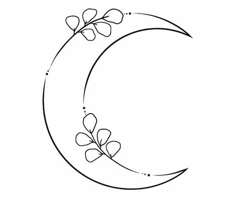 Moon with aesthetic leaves | Premium Vector #Freepik #vector #flower-graphic #simple-floral #aesthetic-flower #flower Moon Flower Aesthetic, Aesthetic Leaves, About Moon, Flower Gallery, Floral Aesthetic, Moon Drawing, Aesthetic Flower, Simple Aesthetic, Draw Sketch