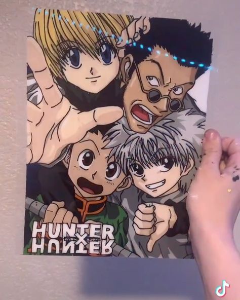 Hxh Painting Canvas, Hunter X Hunter Glass Painting, Hxh Painting, Hunter X Hunter Painting, Anime Canvas Painting, Painting Glass, Anime Canvas Art, Anime Crafts, Anime Canvas