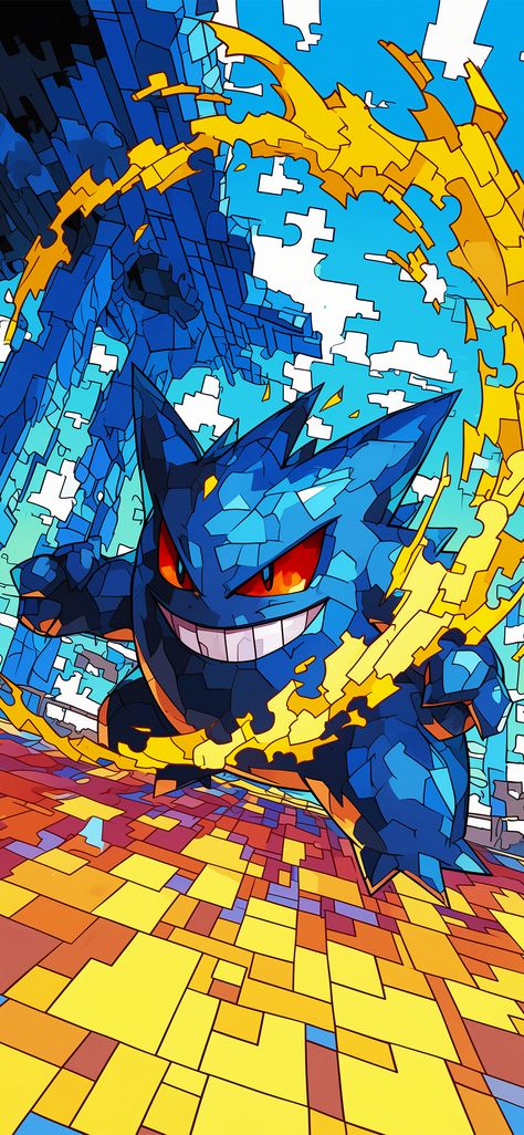 Iphone 6s Wallpaper, Gengar Pokemon, Wall Street Art, Pokemon Backgrounds, Pikachu Wallpaper, Pokemon Manga, One Piece Wallpaper Iphone, Comic Style Art, One Peice Anime