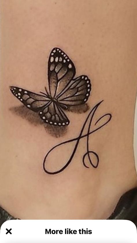 Butterfly Tattoos Images, Butterfly Name Tattoo, 3d Butterfly Tattoo, Cross Tattoos For Women, Cool Wrist Tattoos, Butterfly Tattoos For Women, Tattoos For Women Flowers, Small Pretty Tattoos, Tasteful Tattoos