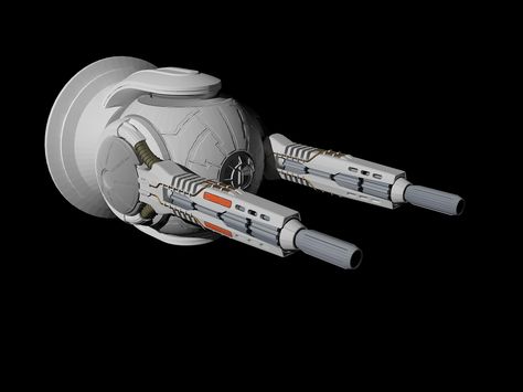 Particle cannon turret by Scifiwarships Robot Turret Concept Art, Sci Fi Turret, Battleship Turret, Anti Aircraft Turret, Planetary Defense Cannon, Future Tank, Star Wars Republic Gunship, Star Wars Design, Capital Ship