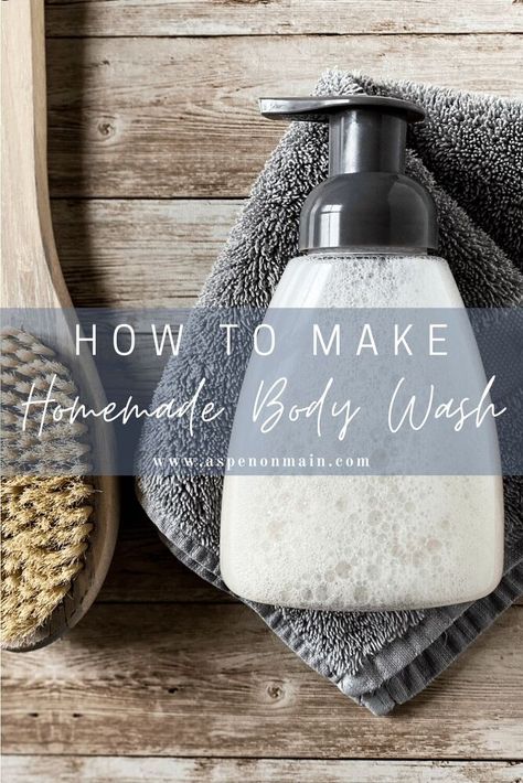 Body Wash Natural, Homemade Body Wash, Homemade Body Care, All Natural Cleaners, Foaming Body Wash, Diy Cleaning Products Recipes, Natural Body Wash, Citrus Oil, Natural Cleaners