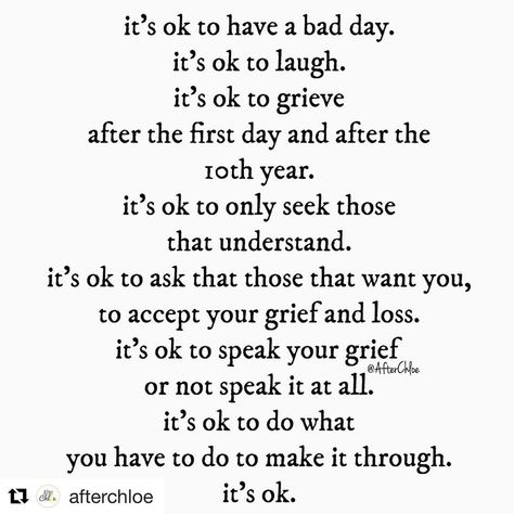 It’s OK 🧡 Re-sharing this from @afterchloe in the hope it helps someone who might be needing to hear it this evening 🧡 #stcatherineshospice… Its Ok To Grieve, Hlhs Awareness, St Catherine, The Hope, Its Ok, Having A Bad Day, God Is Good, On Instagram, Quick Saves