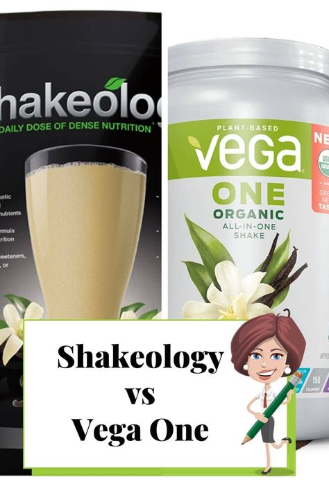 Shakeology vs Vega One Vega One Shake Recipes, Shakeology Alternative, Meal Shakes, Best Meal Replacement Shakes, Best Meal Replacement, Shakeology Recipes, Protein Shake Recipes, Meal Replacement Shakes, Diet Drinks