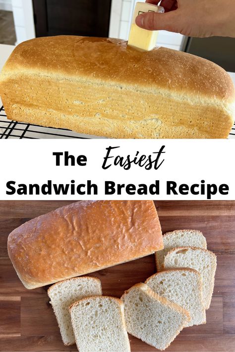 Tangzhong Bread Recipes, Simple Sweet Bread Recipe, Tangzhong Bread, Easy Sandwich Bread Recipe, Tangzhong Method, Sourdough Sandwich Bread Recipe, Sourdough Sandwich Bread, Homemade Sandwich Bread, Sandwich Bread Recipe