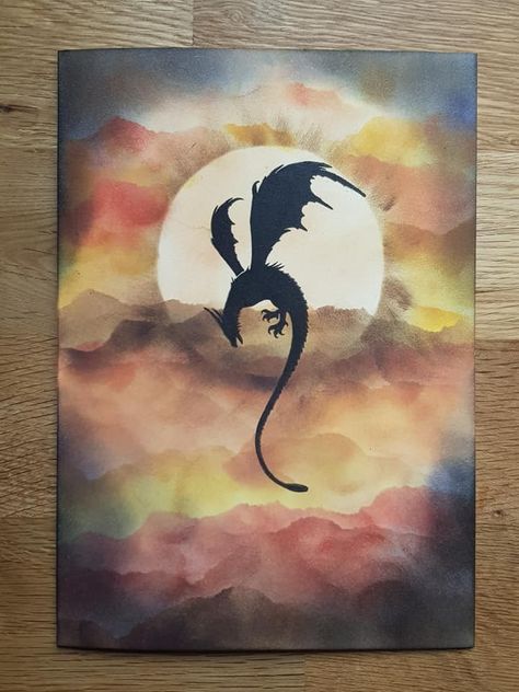 Painting Fantasy Art Easy, Dnd Painting Ideas, Fantasy Painting Ideas Easy, How To Paint A Dragon, Dragon Paintings Easy, Simple Dragon Painting, Easy Dragon Painting, Dragon Painting Ideas, Dragon Painting Easy