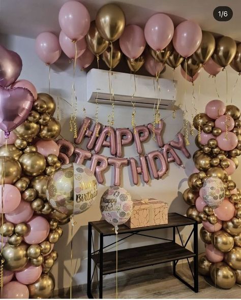 Surprise Birthday Decorations, Birthday Decorations At Home, 20th Birthday Party, Birthday Party Decorations Diy, Pink Room Decor, Wedding Backdrop Design, 23rd Birthday, 18th Birthday Party, 17th Birthday