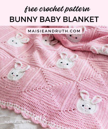 Bunny Baby Blanket, Crochet Pattern Bunny, Crochet Rabbit, Crochet Throw Blanket, Crochet Home Decor, Dk Weight Yarn, A Bunny, Free Crochet Patterns, Crochet Home